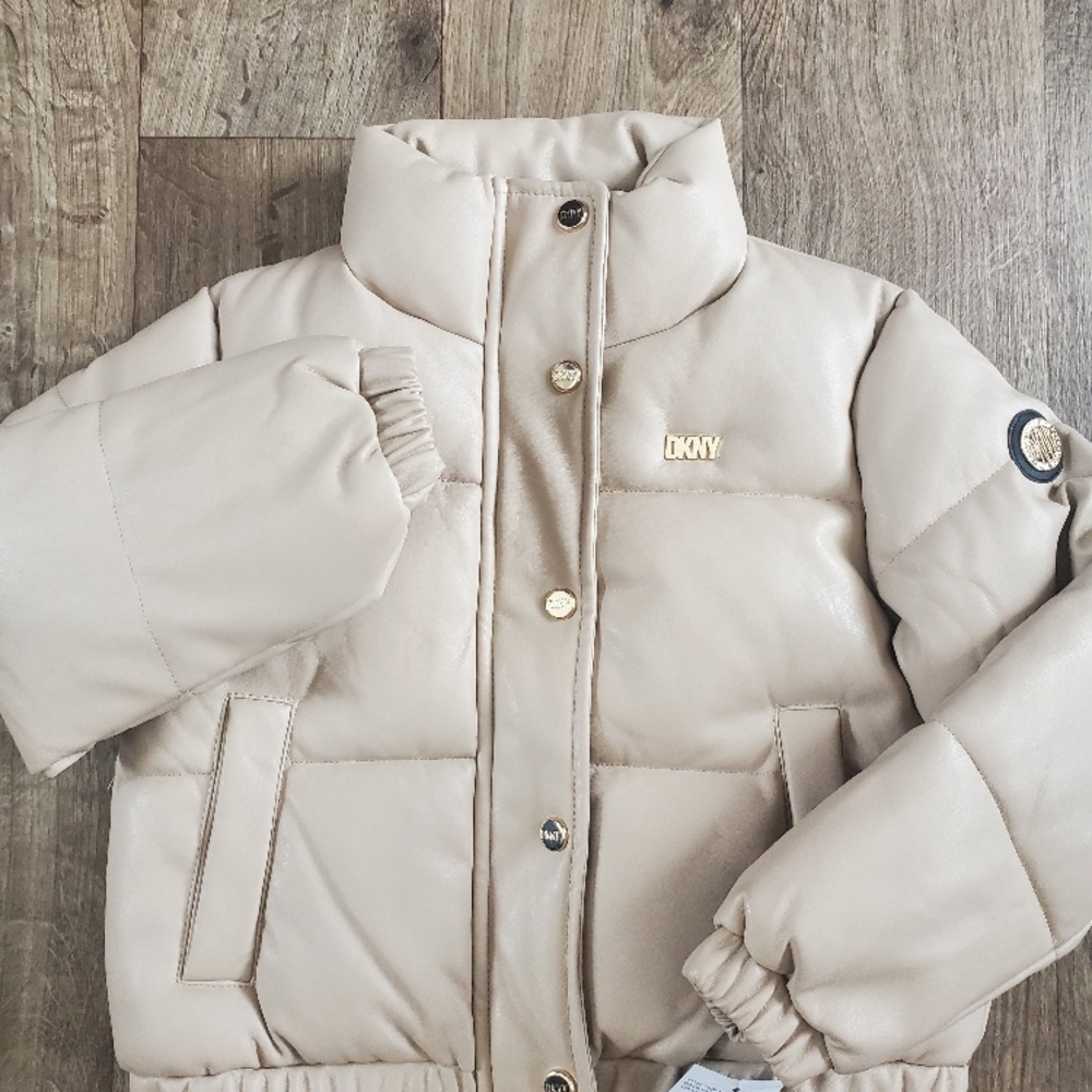 DKNY Beige Puffer Jacket